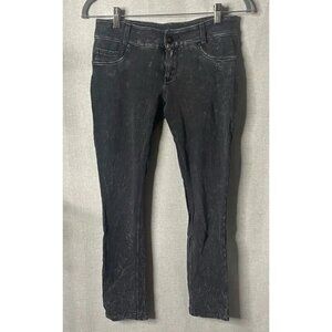 Bebe Womens Slim Skinny Jeans Distressed Black Stretch Dark Wash Denim 4